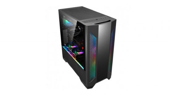 PC gaming case with LEDs