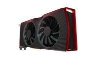PC GFX card in red and black against a white background