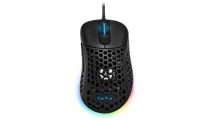 PC gaming mouse on white background