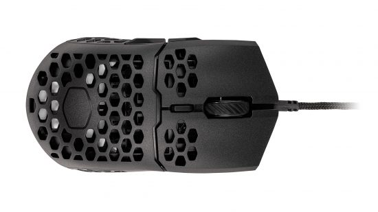 A top down view of the Coolermaster MM710 gaming mouse
