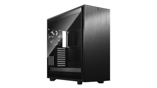 PC case with glass side panel