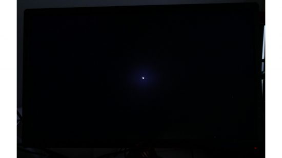 A gaming monitor with full array local dimming (FALD) that still shows signs of haloing