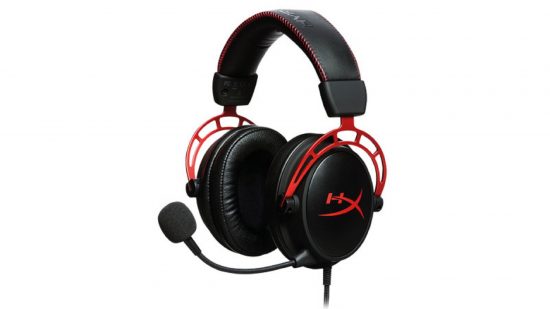 Hyper X Cloud Alpha gaming headset on white background