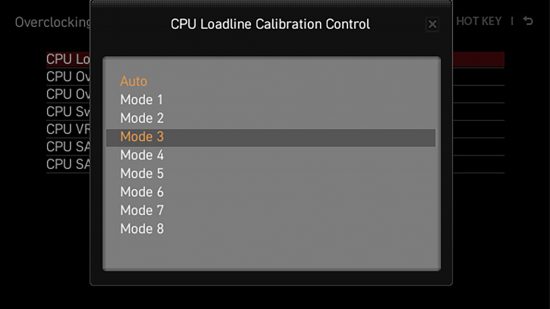 Adjusting loadline calibration