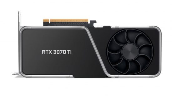 Nvidia RTX 3070TI graphics card on white background