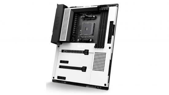Gaming motherboard on white background