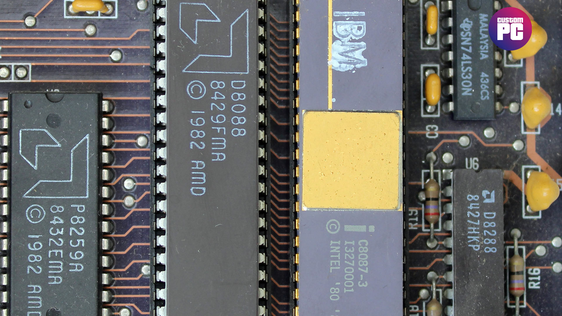 IBM PC 5150: AMD 8088 CPU and IBM 8087 coprocessor