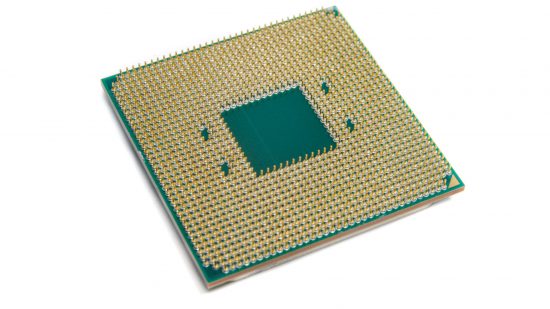 The underside of the AMD Ryzen 7 5700G CPU