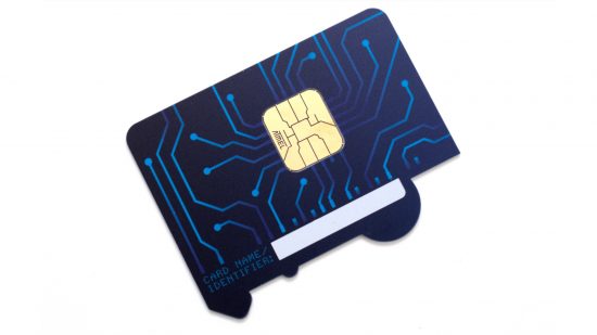 One of two custom-design smart cards that comes with every Mooltipass Mini BLE