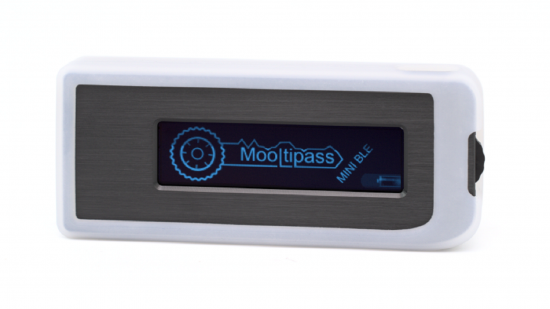 Mooltipass Mini BLE on white background