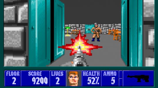 A screenshot from Wolfenstein 3D