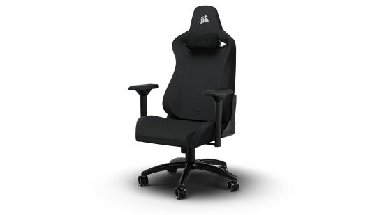 A wide shot of the Corsair TC200 gaming chair