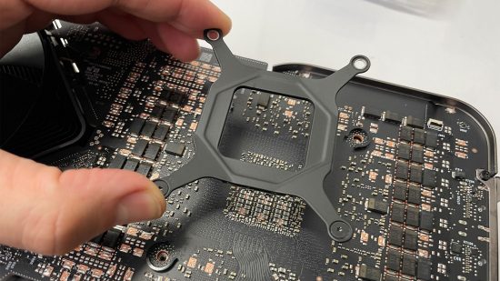 Removing GPU core screws on GeForce RTX 4090 Founders Edition