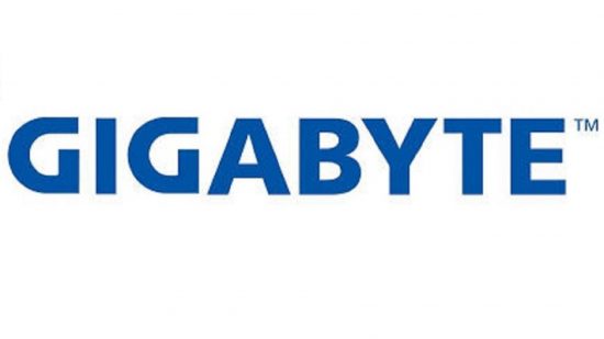 Gigabyte logo in navy blue
