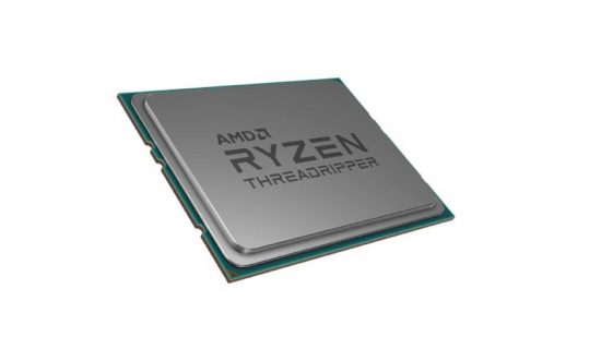 AMD threadripper CPU on white background
