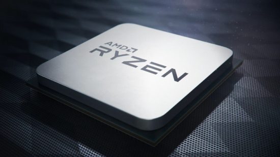 AMD Ryzen CPU on black background 1920x1080