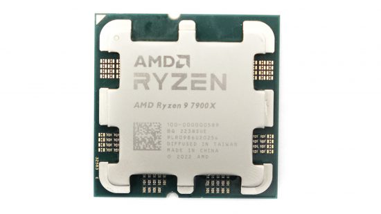 Top down view of AMD Ryzen 9 7900X top side
