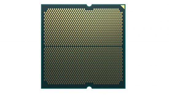 Top down view of AMD Ryzen 9 7900X underside pins