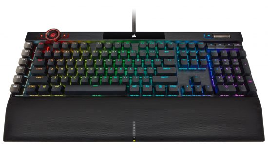 Corsair K100 RGB keyboard front view