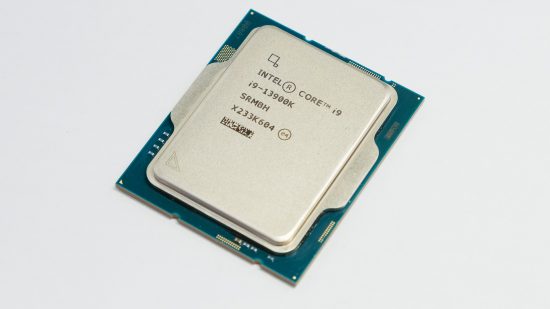Angled view of Intel Core i9 13900K top