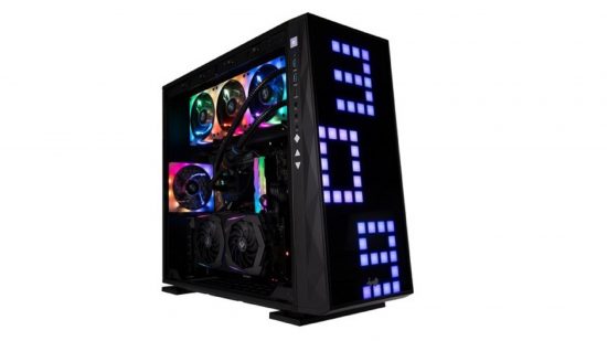pc case with large LED display on front