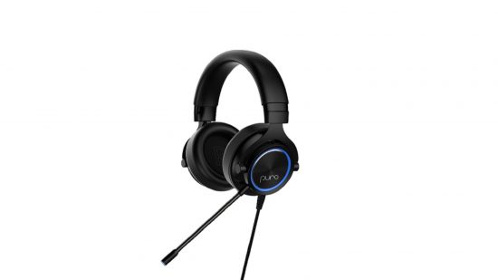 Gaming headset on white background