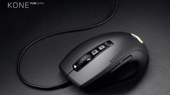 Black gaming mouse with cord