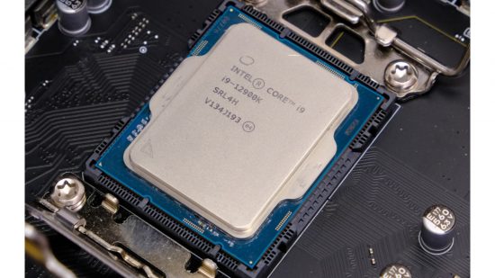 An Intel Core i9 12900K processor
