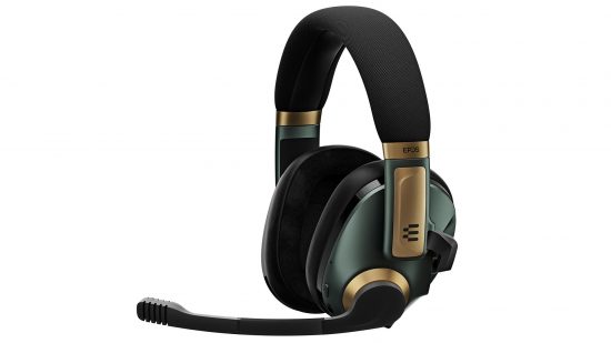 EPOS HyPro Hybrid wireless gaming headset green and gold