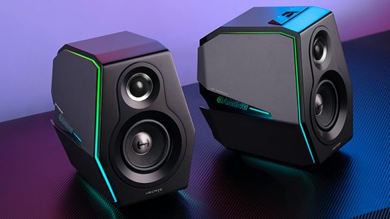Edifier G5000 speakers with RGB lighting