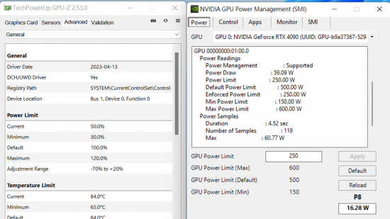 Nvidia GPU Power Management SMI tool
