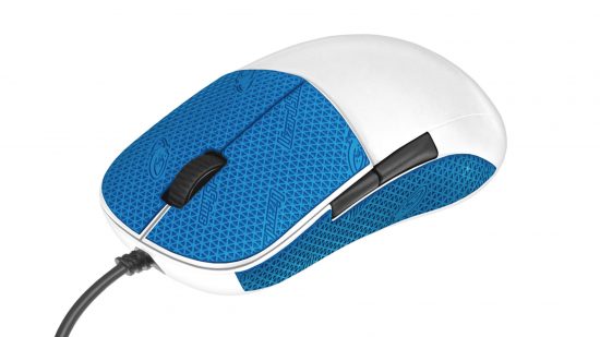 Image showing blue rubber lizard skin grip tape on Logitech G Pro Wireless