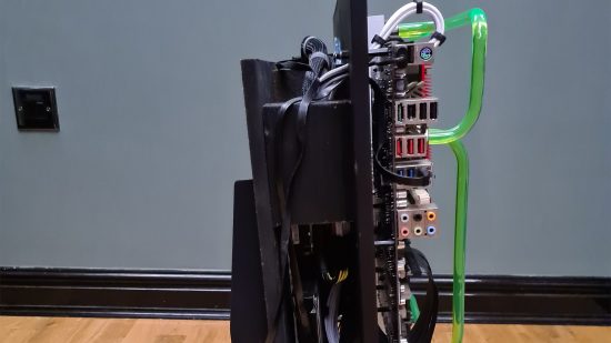 Wall-mounted Plex server