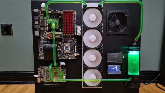 Wall-mounted Plex server