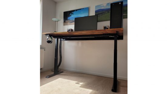 PVC Pipe Standing Desk Cable Tidying Solution 01
