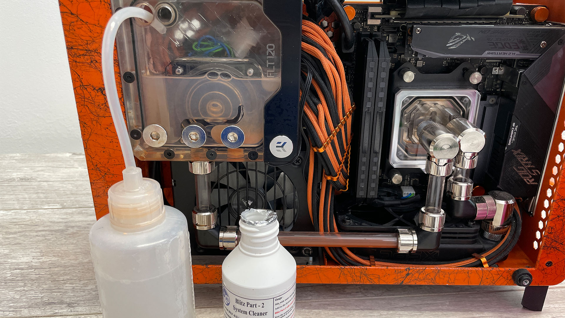 Filling a water-cooling loop