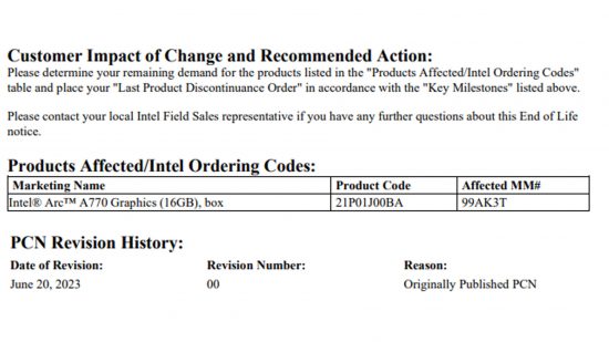 Intel Arc A770 discontinued 02