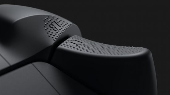 Microsoft Xbox Wireless Controller textured trigger closeup