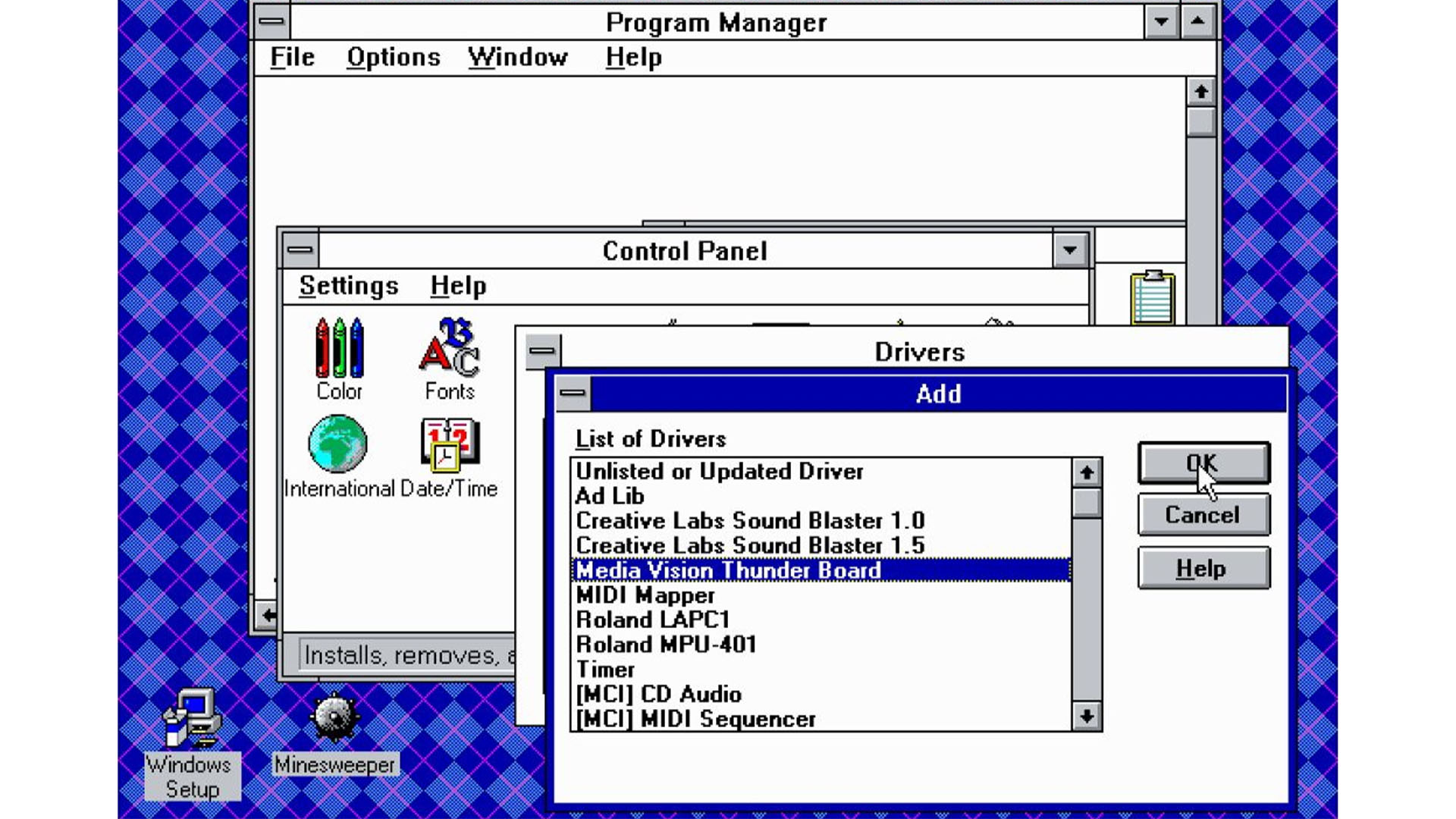 Windows 3.1 Multimedia Drivers