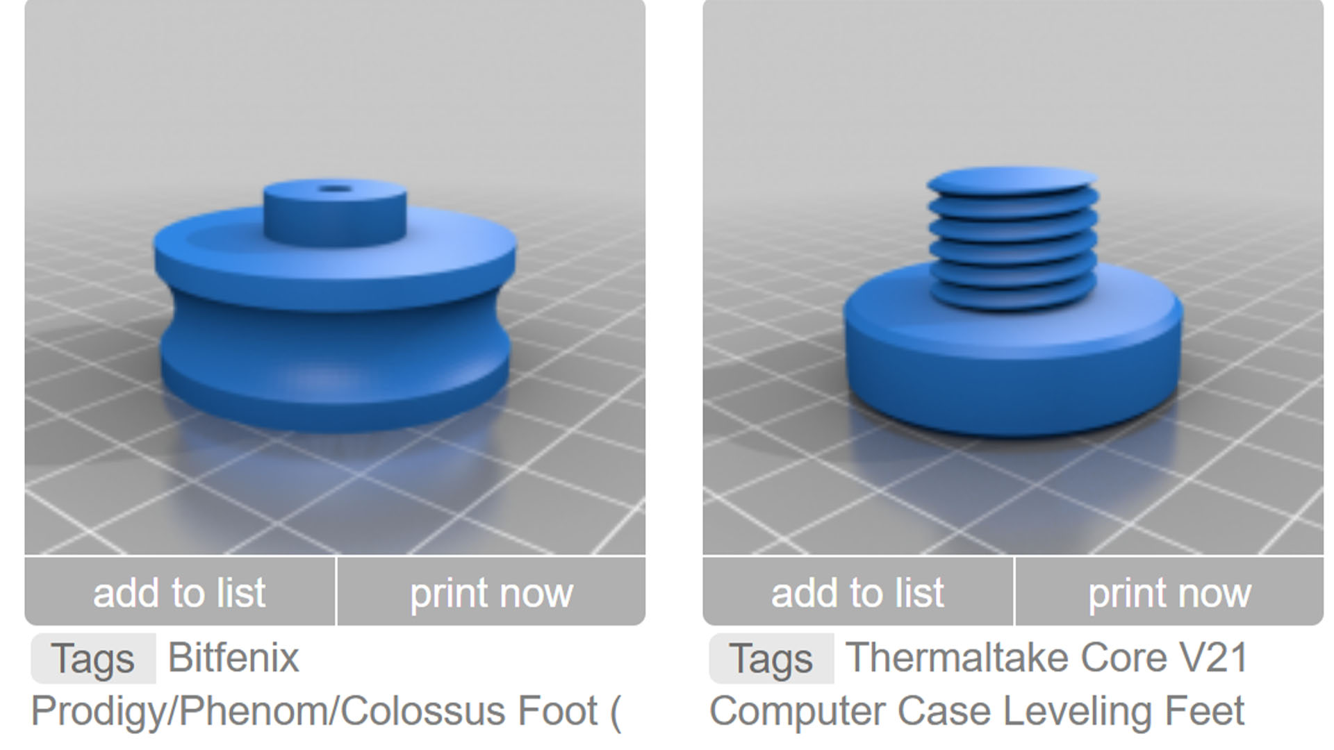 3D print case feet: check 3D object databases