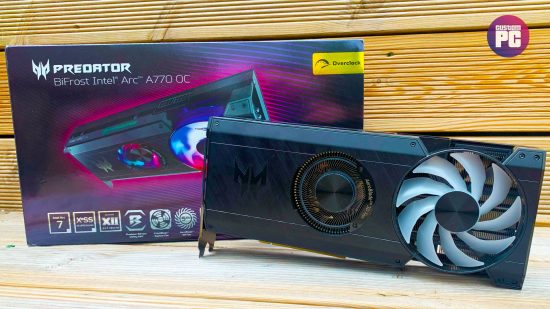 Acer BiFrost Intel Arc A770 review: Graphics card and box