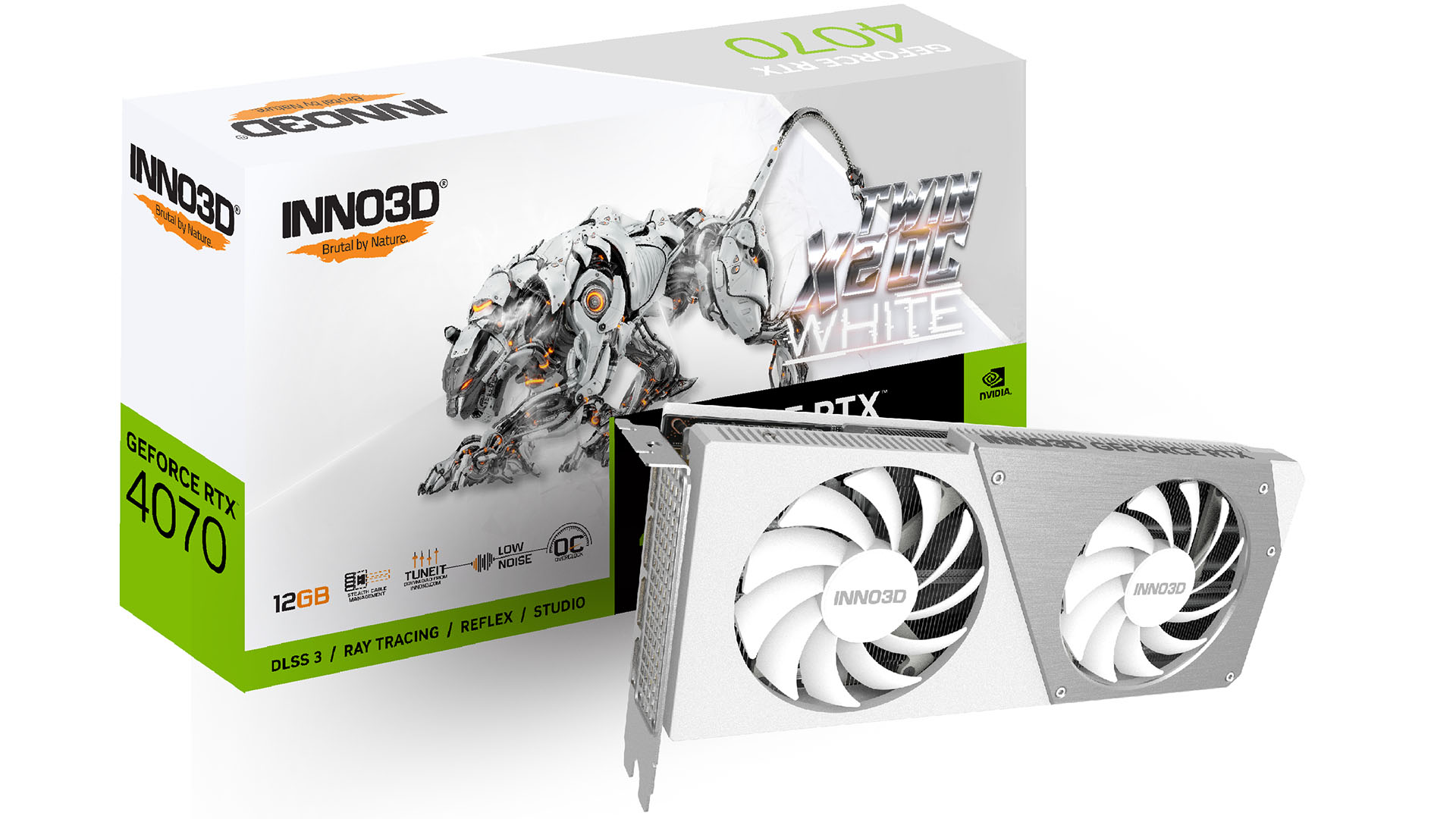 Inno3D GeForce RTX 4070 Twin X2 OC White Edition with box