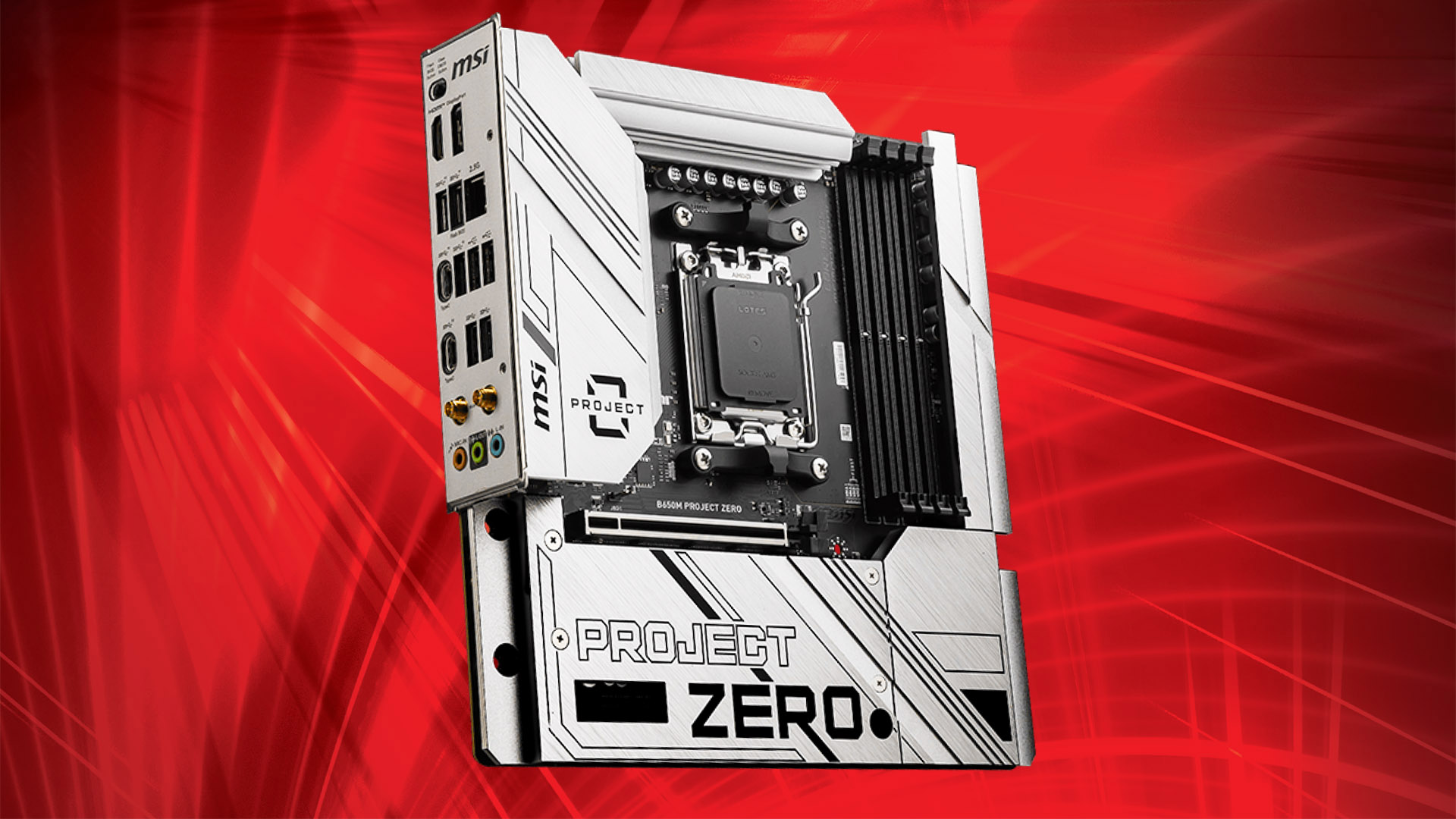 MSI hides power connectors on back of motherboard: MSI B650M Project Zero front
