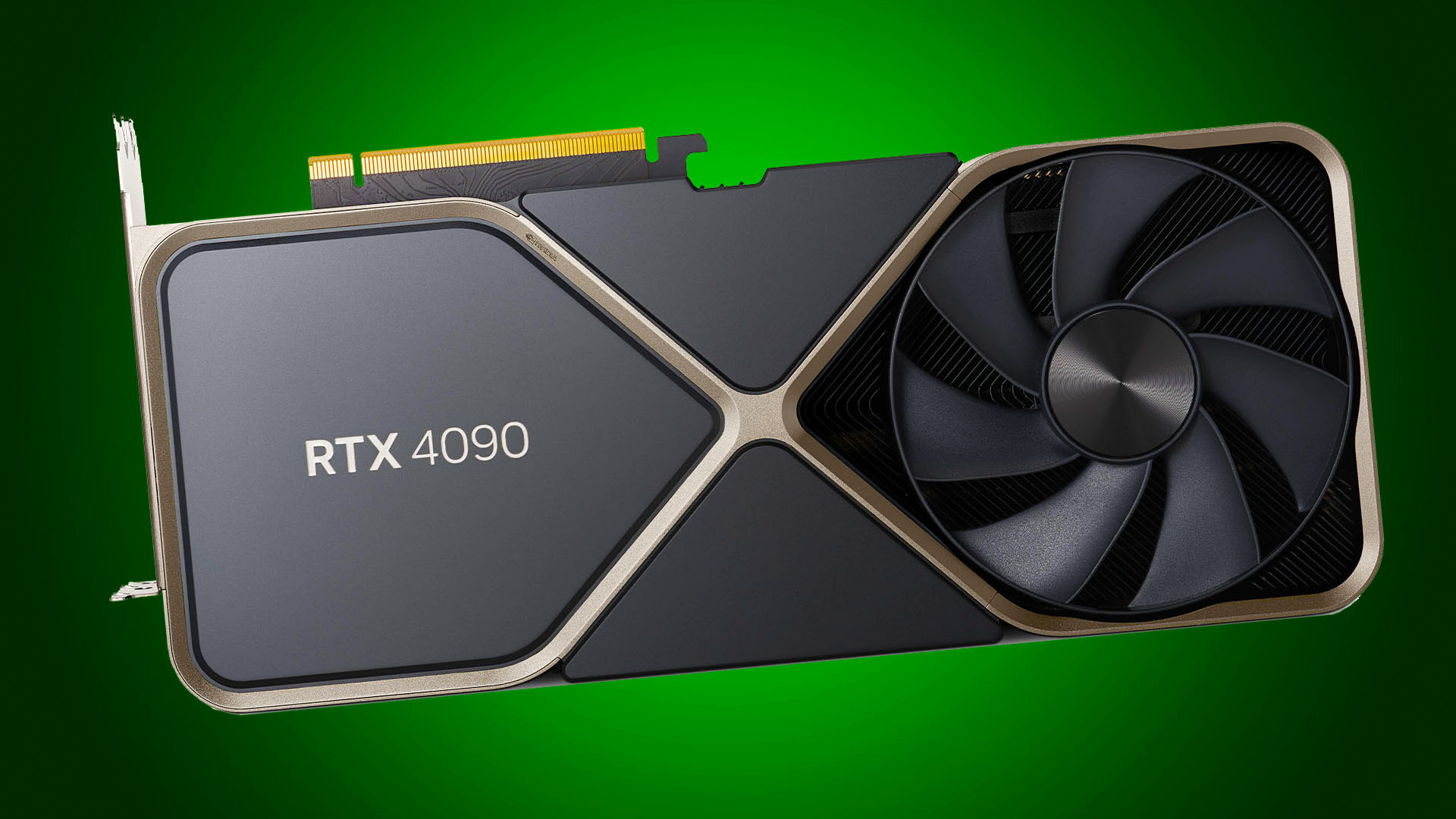 Best graphics card: Nvidia GeForce RTX 4090 on green background