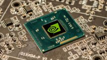 A CPU with an Nvidia logo on top of its die