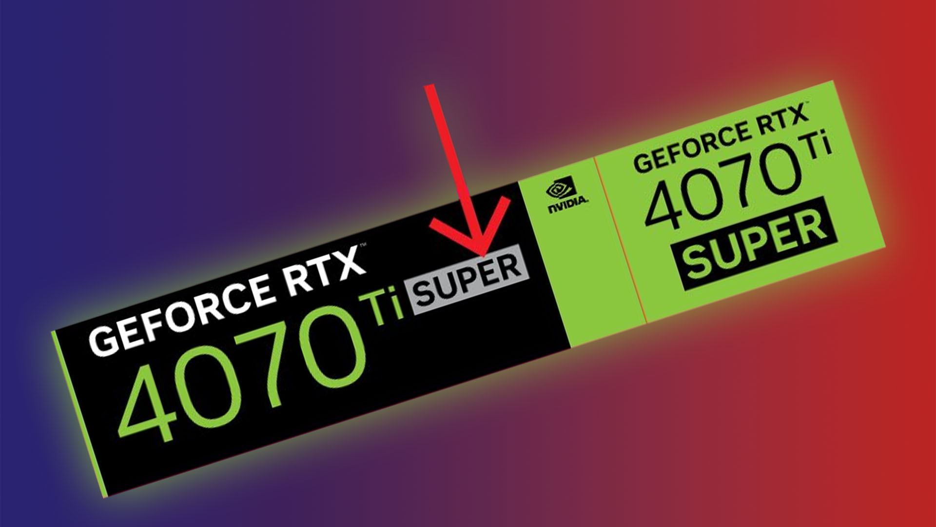 Nvidia RTX 4070 Ti Super logo leaks, showing gray future