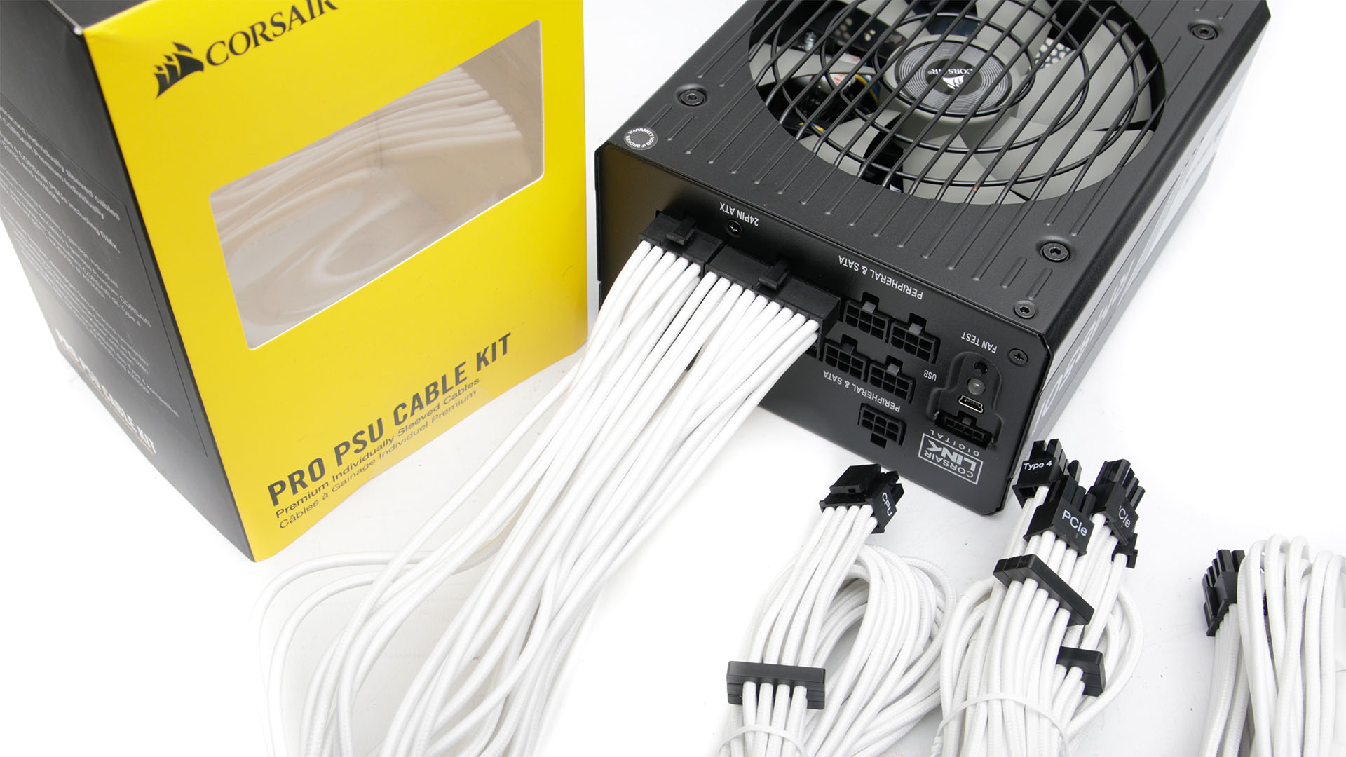 Cable management guide: Corsair white PSU cable set