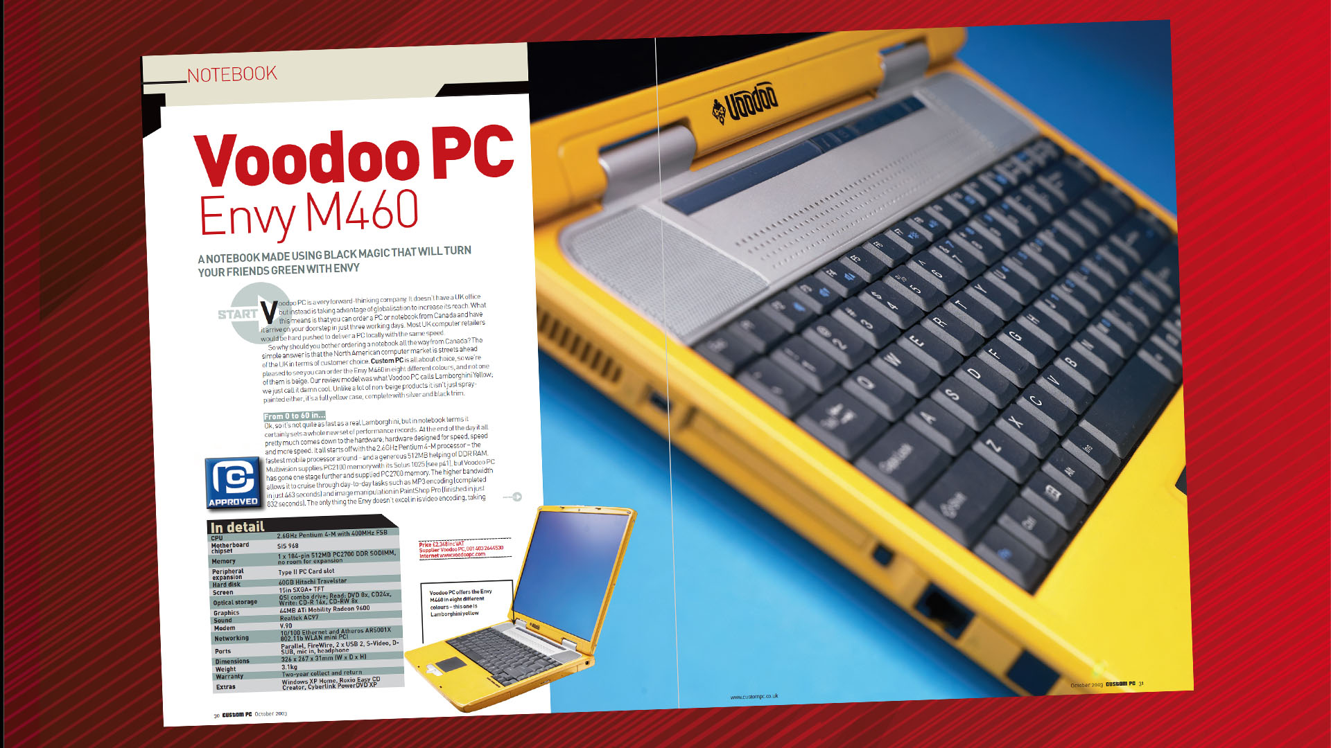 Custom PC magazine Issue 1 - Voodoo PC Envy M460 laptop review