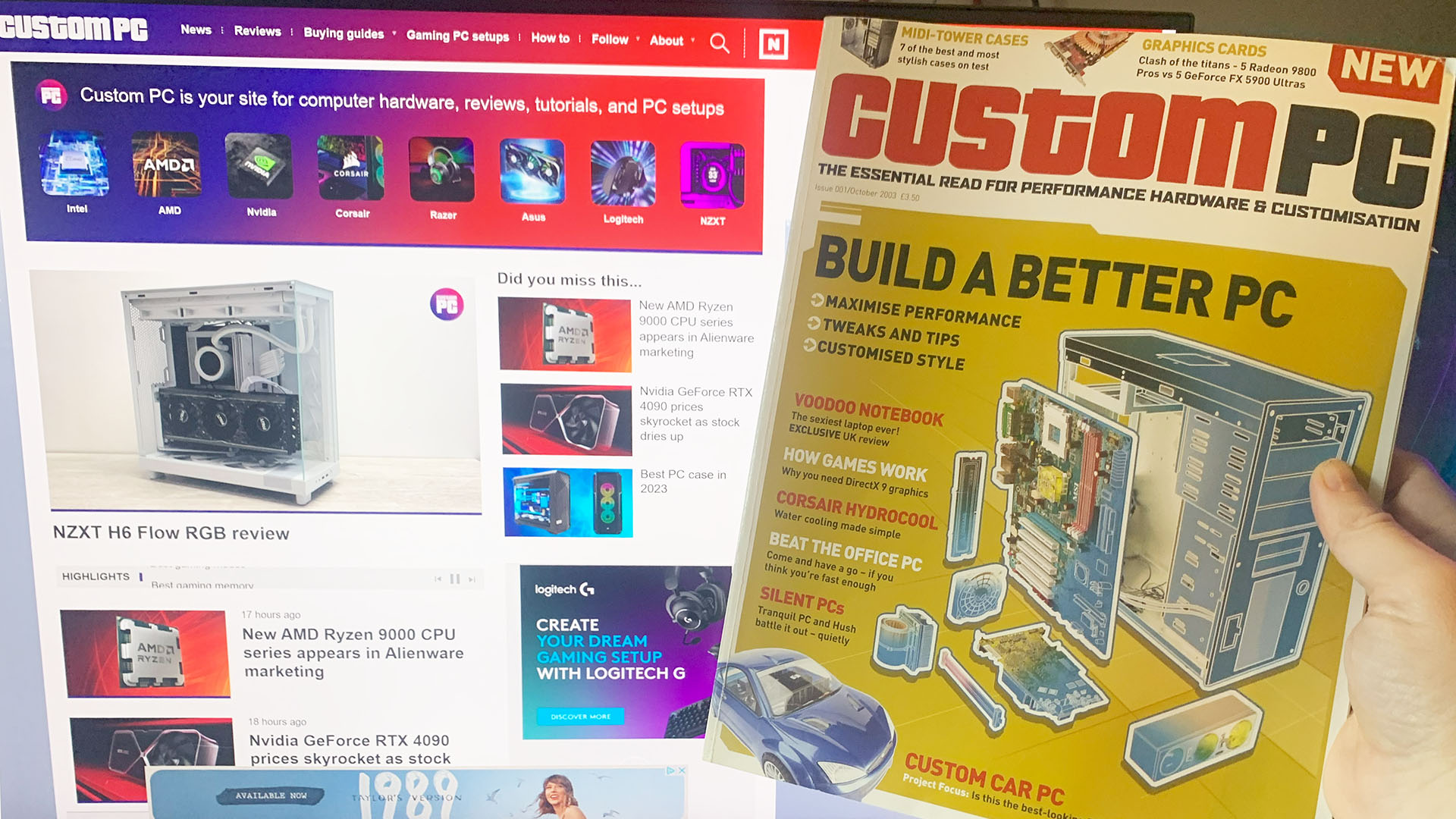 Custom PC magazine Issue 1 with website
